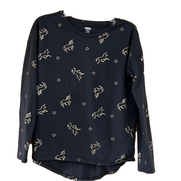 Old Navy Black and Gold Unicorn Shirt - Picture 1 of 3
